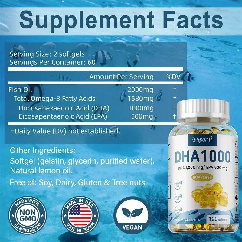 Integratori DHA di olio di pes - Omega 3 Fish Oil recensione e prezzo
